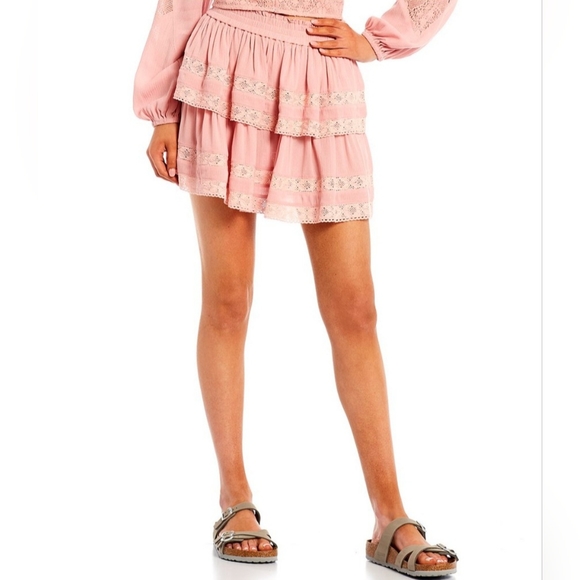 EXP - Cavery Violet Handlloom Top & Skirt Mini